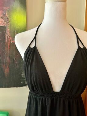 Black Halter Mini Dress